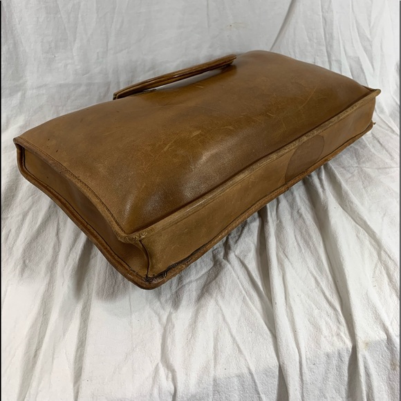 Genuine vintage COACH tan leather briefcase portfolio New York City 80s - Picture 10 of 15